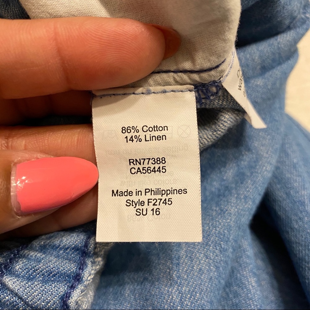 Madewell Chambray Huston Crop Pants - Picture 6 of 8